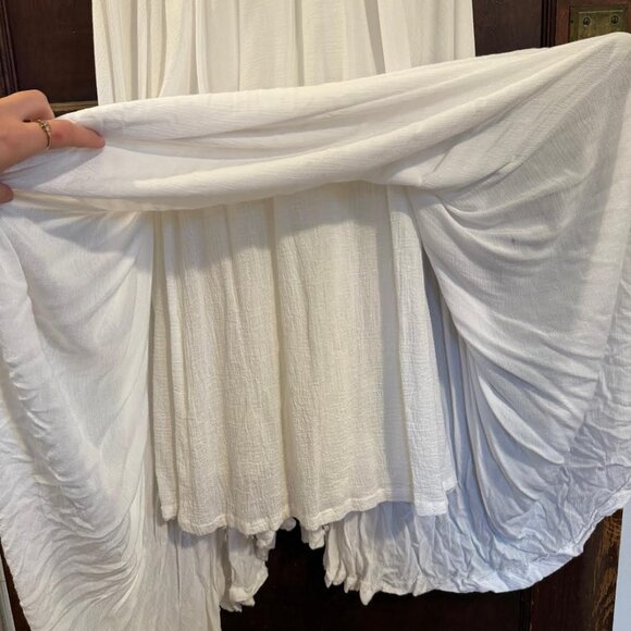 Handmade Bohemian Gauze Wedding Dress, XS - Picture 11 of 15